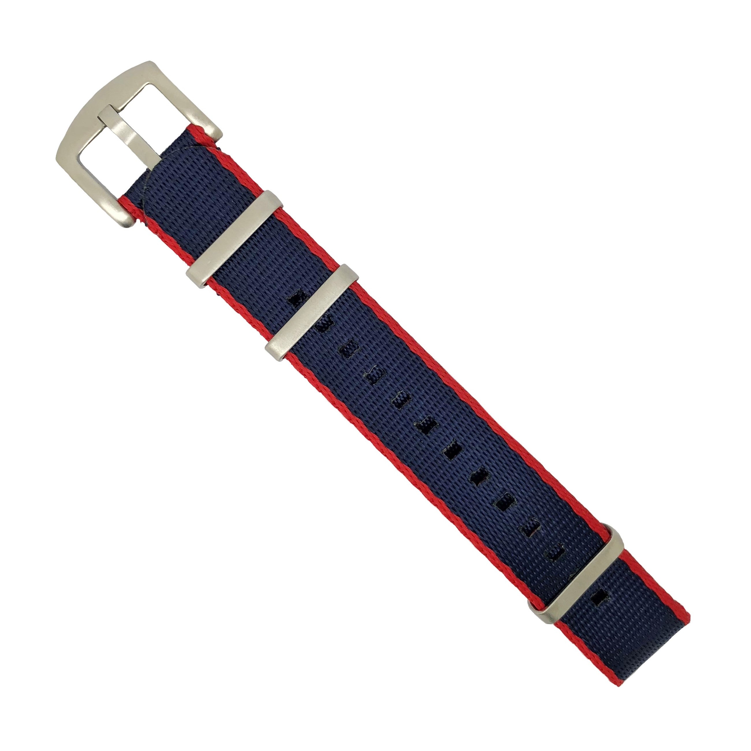 Seat Belt Nato Strap in Navy Red Pepsi Nomad Watch Works MY