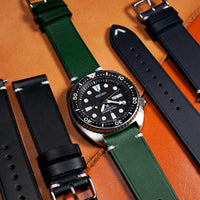 Emery Vintage Buttero Leather Strap in Green (18mm) - Nomad Watch Works MY