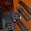 N2W Vintage Horween Leather Strap in Chromexcel® Burgundy (18mm) - Nomad Watch Works MY