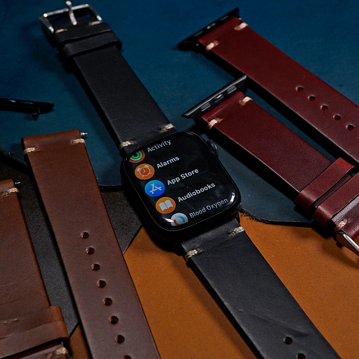 N2W Vintage Horween Leather Strap in Chromexcel® Black (38, 40, 41mm) - Nomad Watch Works MY