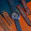 N2W Classic Horween Leather Strap in Dublin Navy (18mm) - Nomad Watch Works MY