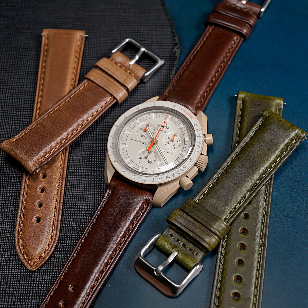 N2W Classic Horween Leather Strap in Chromexcel® Brown (18mm) - Nomad Watch Works MY