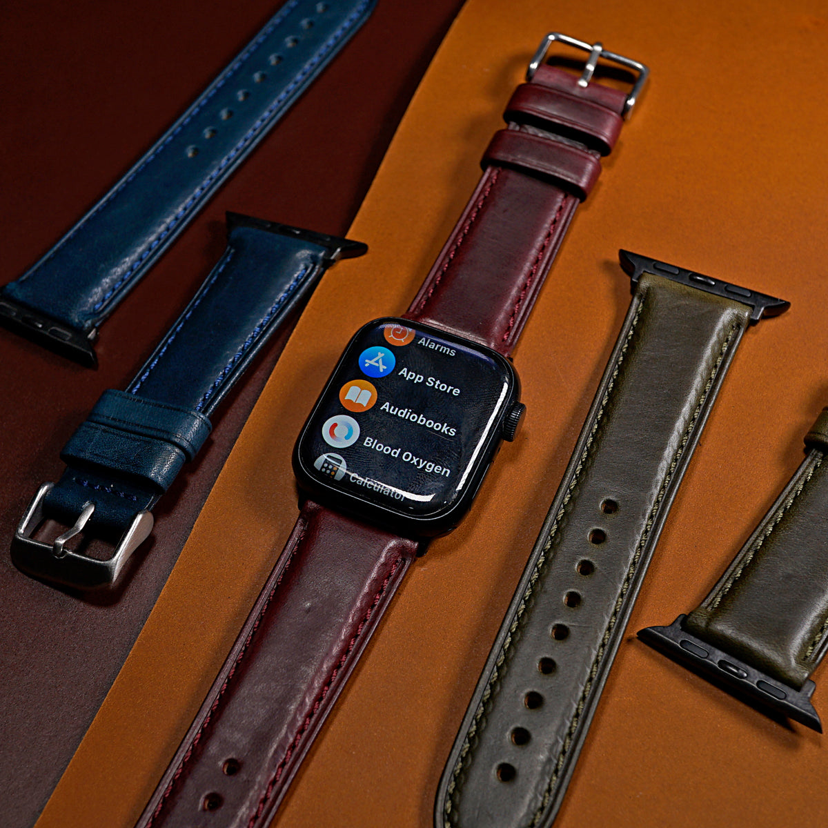 N2W Classic Horween Leather Strap in Chromexcel® Burgundy (38, 40, 41mm) - Nomad Watch Works MY