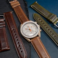 N2W Classic Horween Leather Strap in Chromexcel® Tan (18mm) - Nomad Watch Works MY