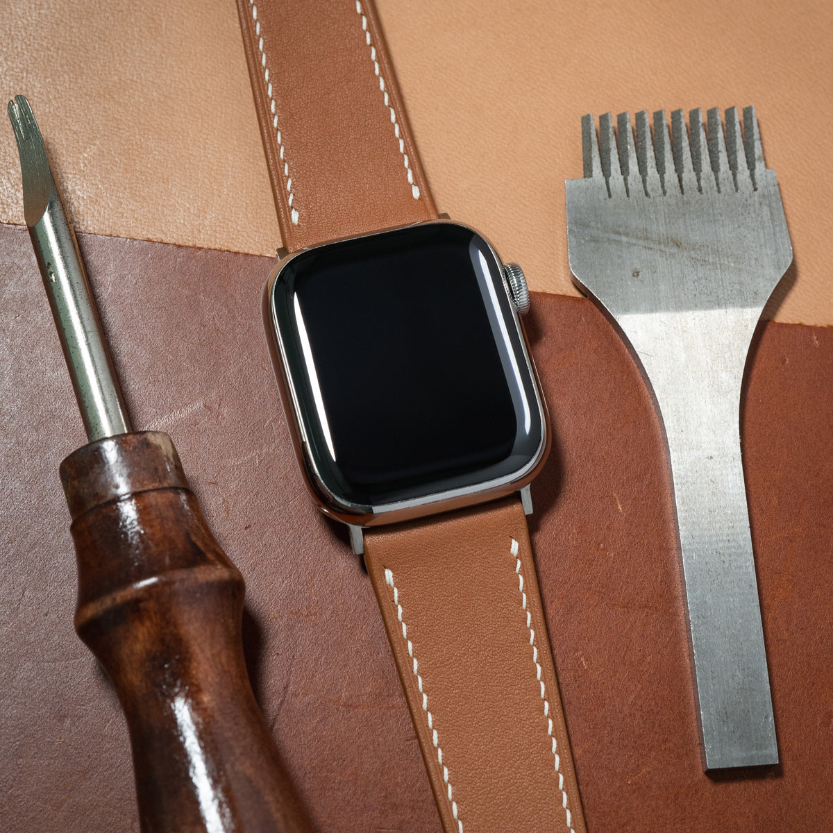 Custom Watch Strap for Apple Watch - Hermès Style - Nomad Watch Works MY