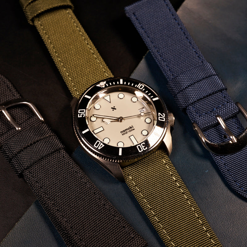 Canvas Watch Strap in Olive - Nomad Watch Works MY