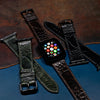 Ostrich Leather Watch Strap in Brown (Apple Watch) - Nomad Watch Works MY