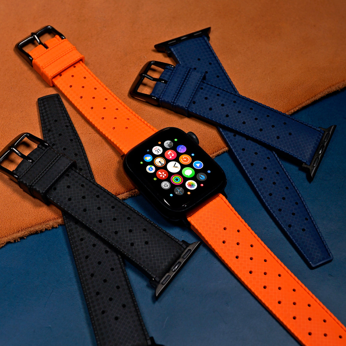 Tropic FKM Rubber Strap in Orange (Apple Watch) - Nomad Watch Works MY