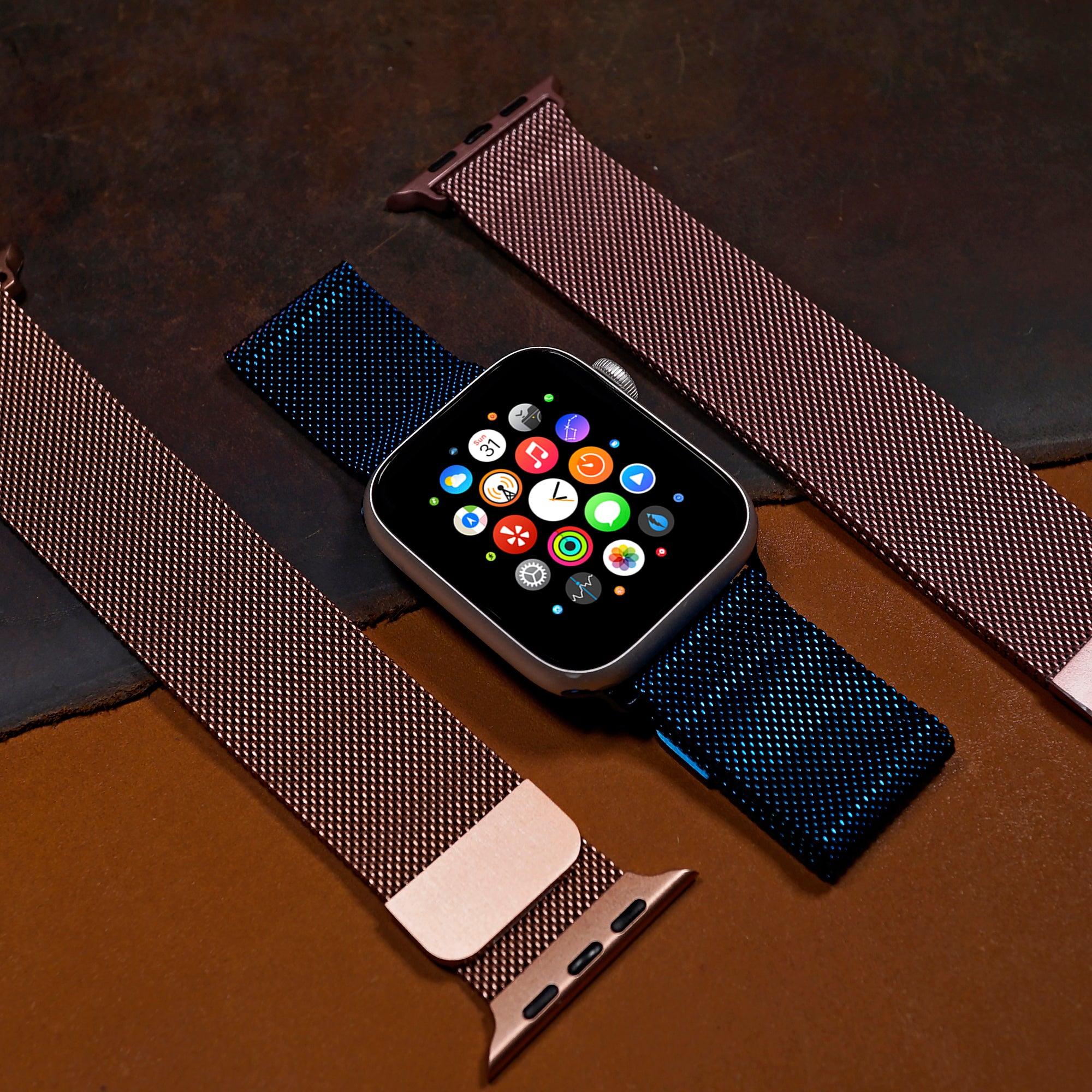 Milanese Mesh Strap in Blue (Apple Watch) - Nomad Watch Works MY