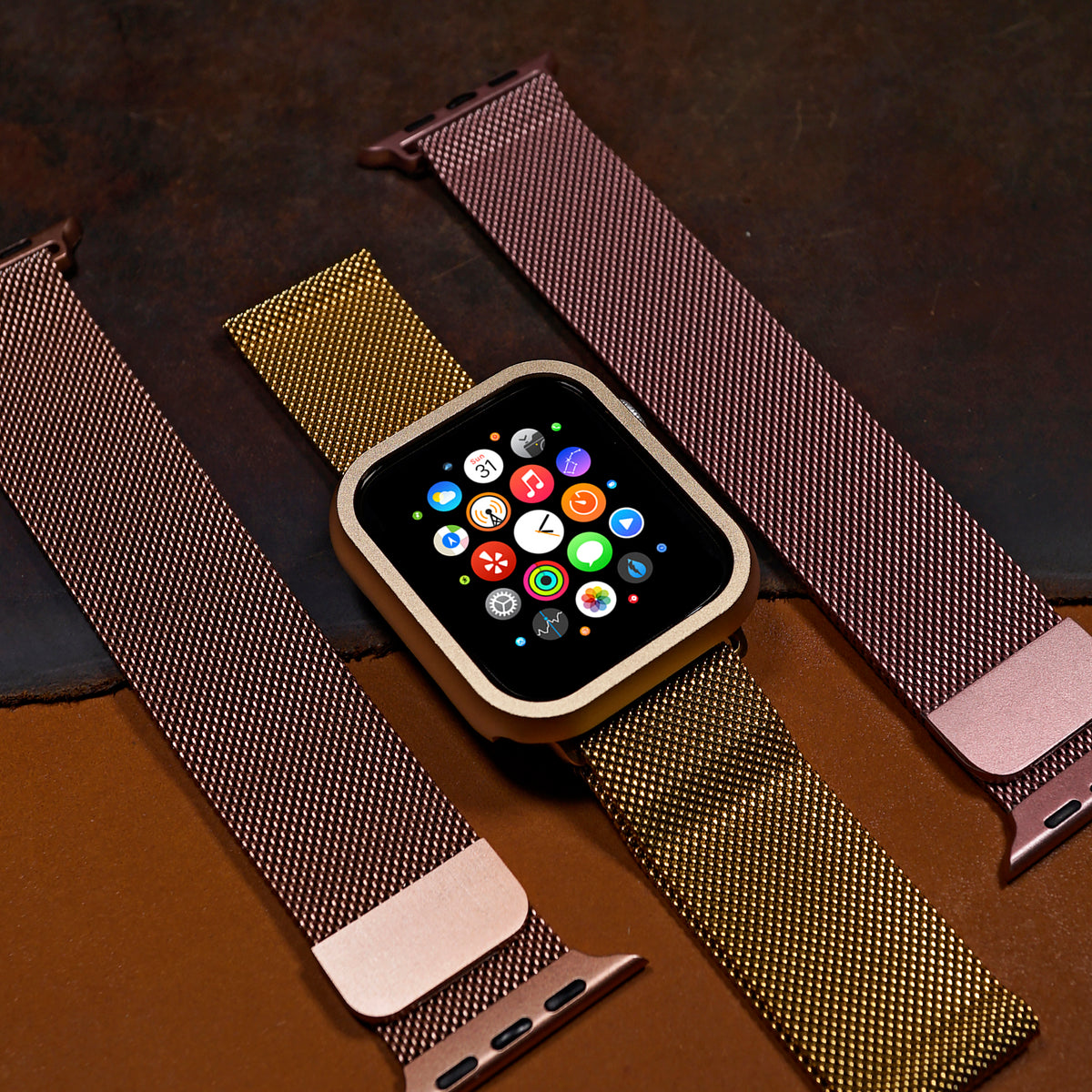 Milanese Mesh Strap in Yellow Gold (Apple Watch) - Nomad Watch Works MY