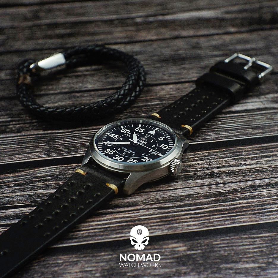 Rally leather watch online strap