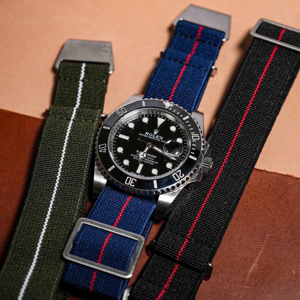 Marine Nationale Strap in Navy Red - Nomad Watch Works MY
