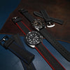 Performax N1 Hybrid Strap in Black with Red Stitching - Nomad Watch Works MY