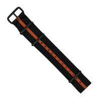 Premium Nato Strap in Black Orange - Nomad Watch Works MY