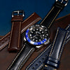 Quick Release Classic Leather Strap in Black - Nomad Watch Works MY
