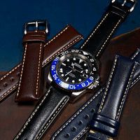Quick Release Classic Leather Strap in Black - Nomad Watch Works MY
