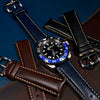 Quick Release Classic Leather Strap in Navy - Nomad Watch Works MY