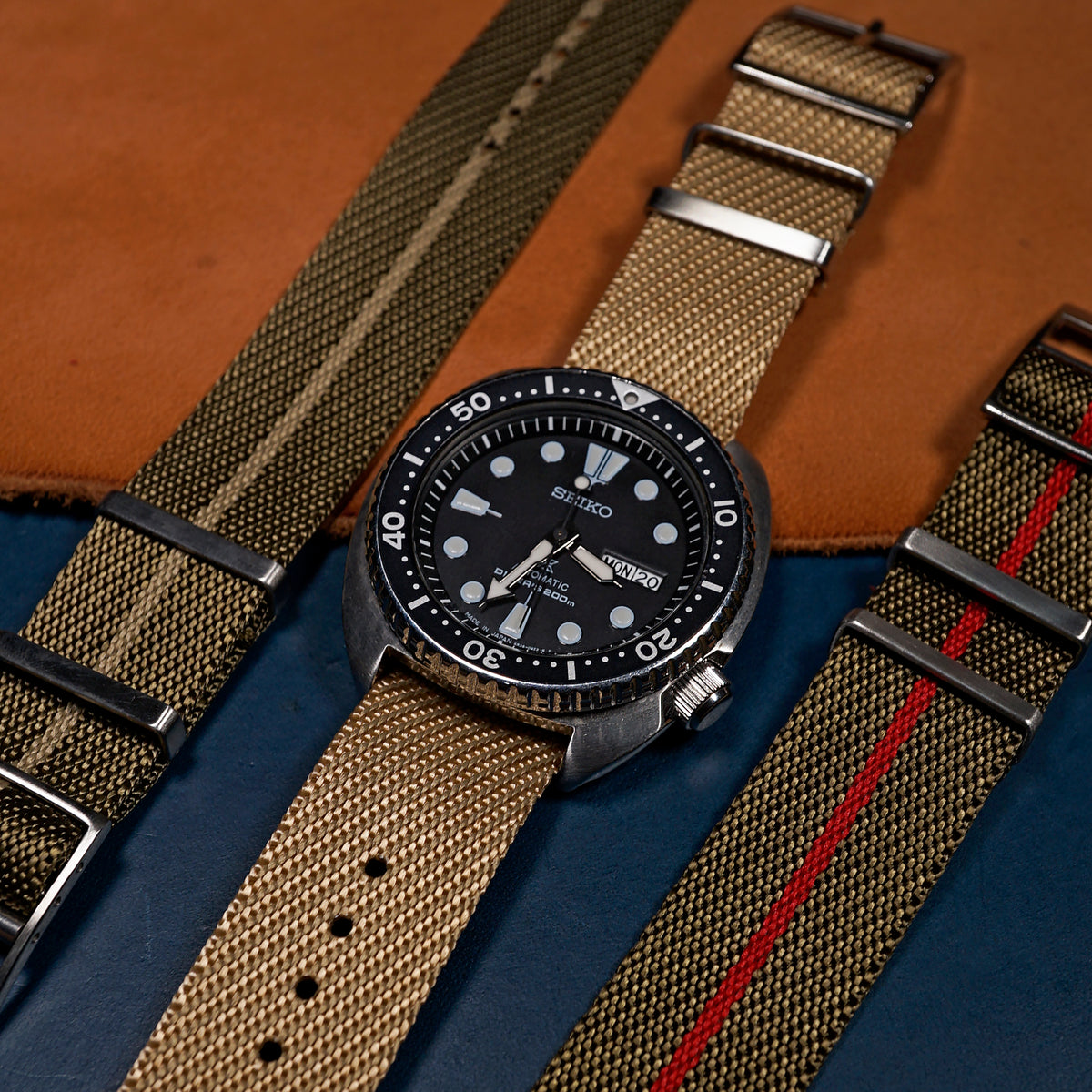 Lux Single Pass Strap in Khaki - Nomad Watch Works MY