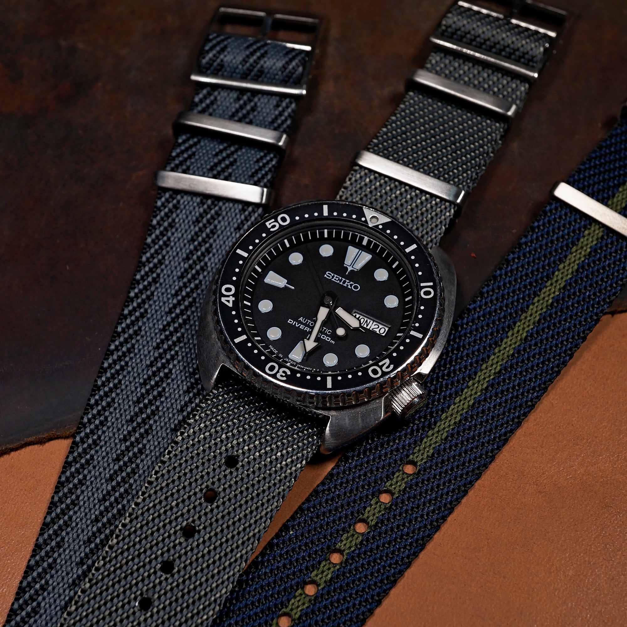 Lux Single Pass Strap in Grey - Nomad Watch Works MY