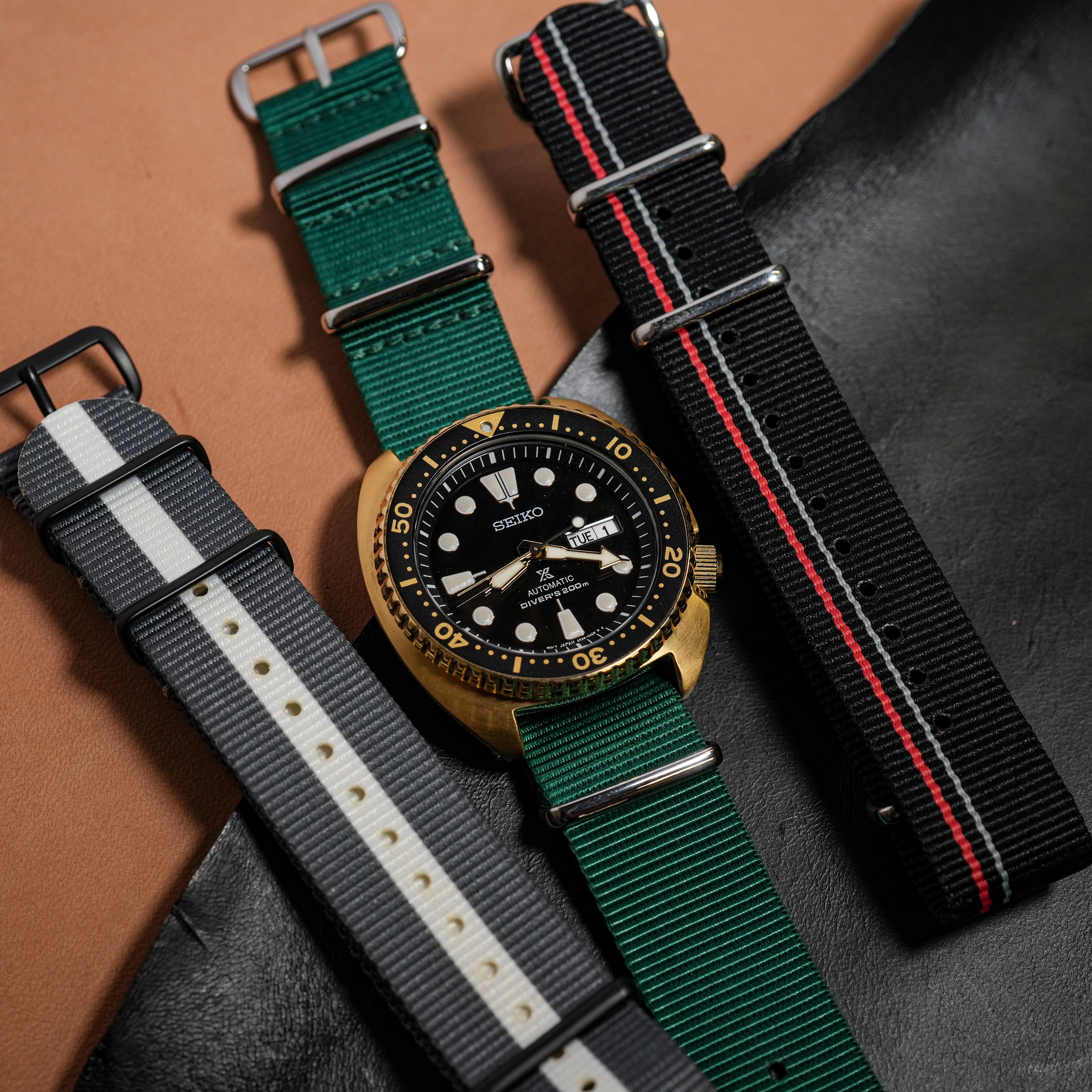 Premium Nato Strap in Forest Green