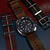 Lux Single Pass Strap in Khaki Red - Nomad Watch Works MY