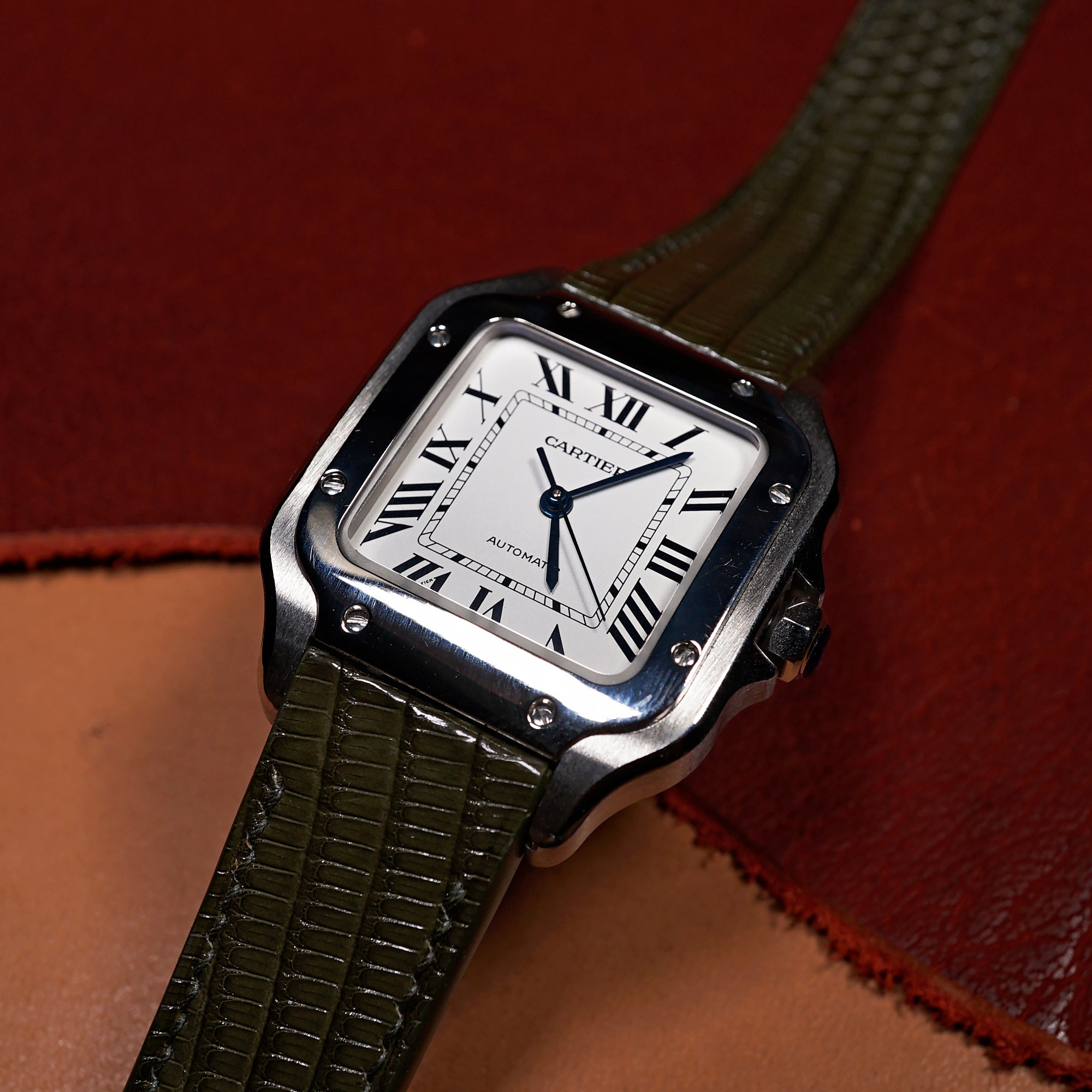 Cartier santos 100 watch strap sale