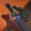 Premium Vintage Calf Leather Watch Strap in Blue - Nomad Watch Works MY