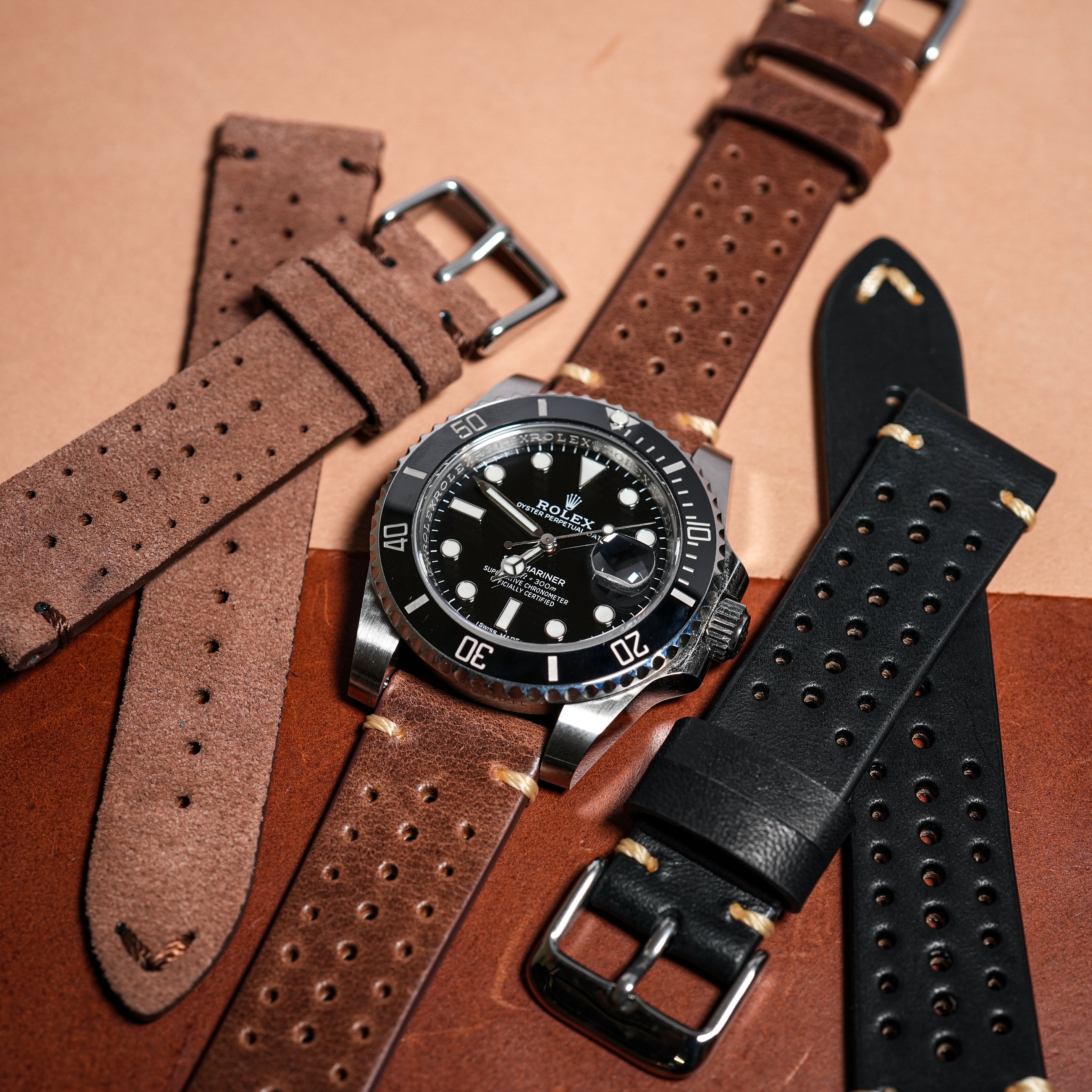 Rally leather best sale watch strap