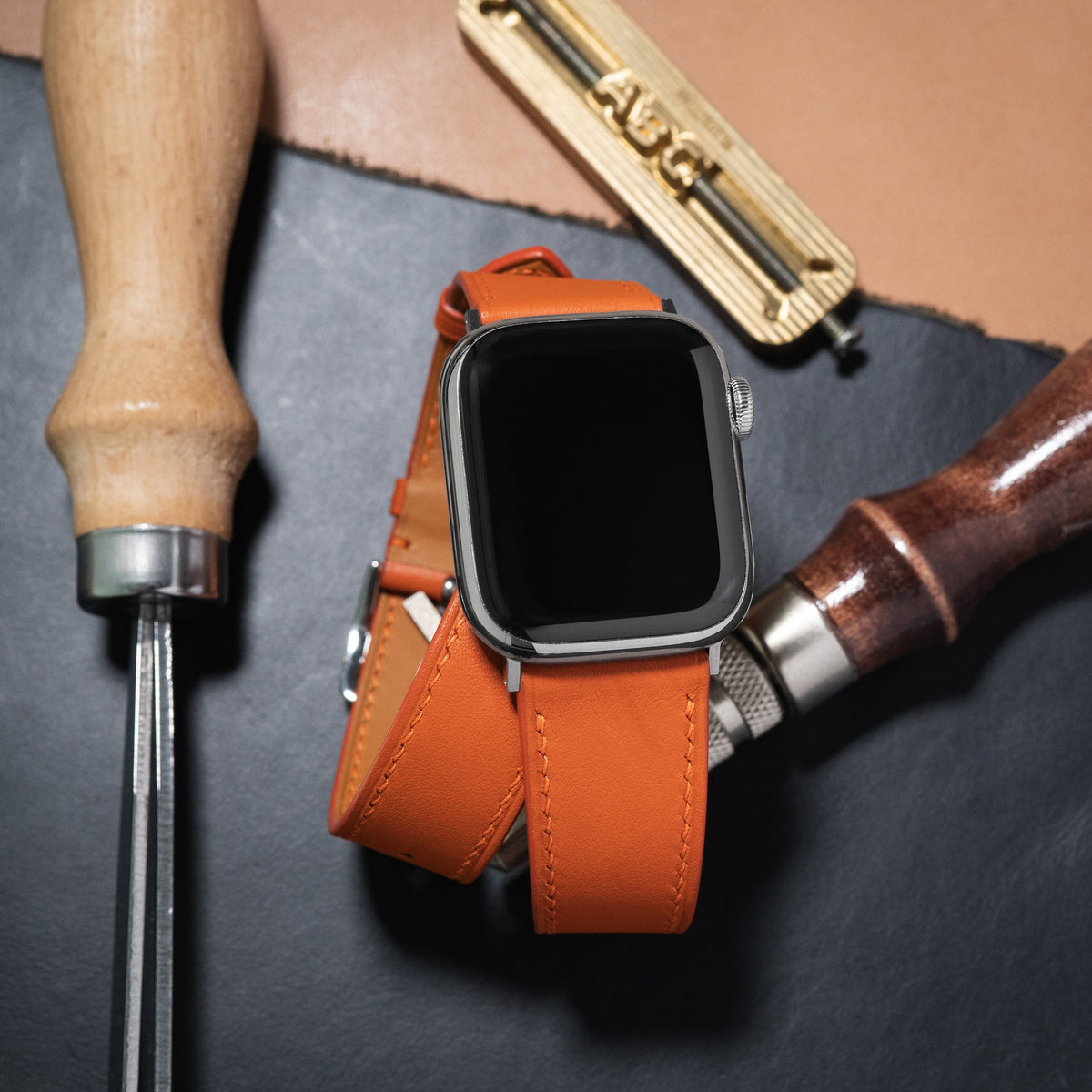 Custom Watch Strap for Apple Watch - Hermès Style - Nomad Watch Works MY