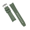 Curved End FKM Rubber Strap for Tudor Black Bay 58 in Olive (20mm)