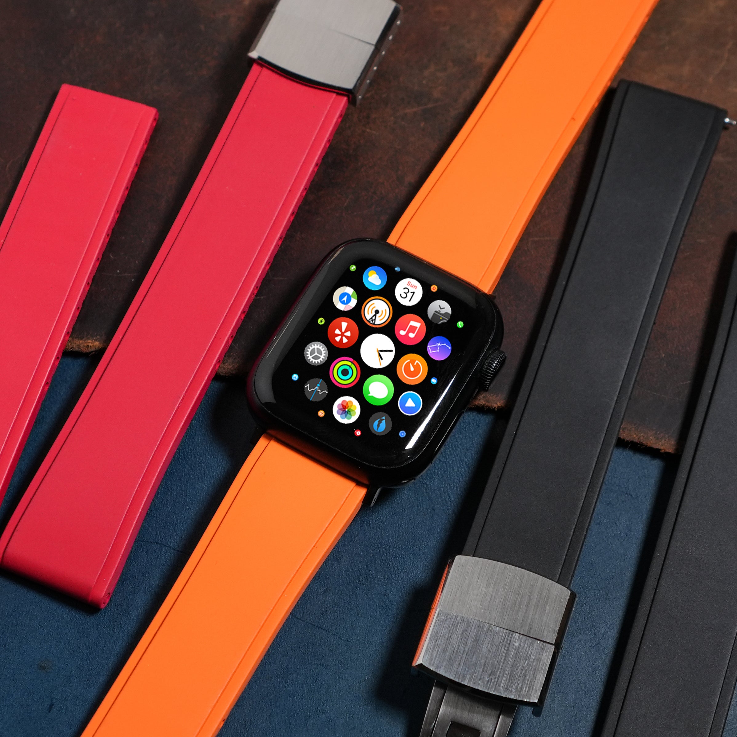 CTS Sports FKM Rubber Strap in Orange (Apple Watch)