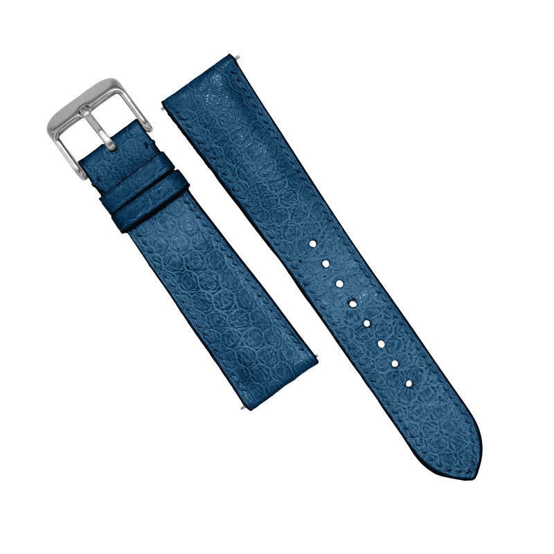 MTO Sea Snake Leather Strap in Blue