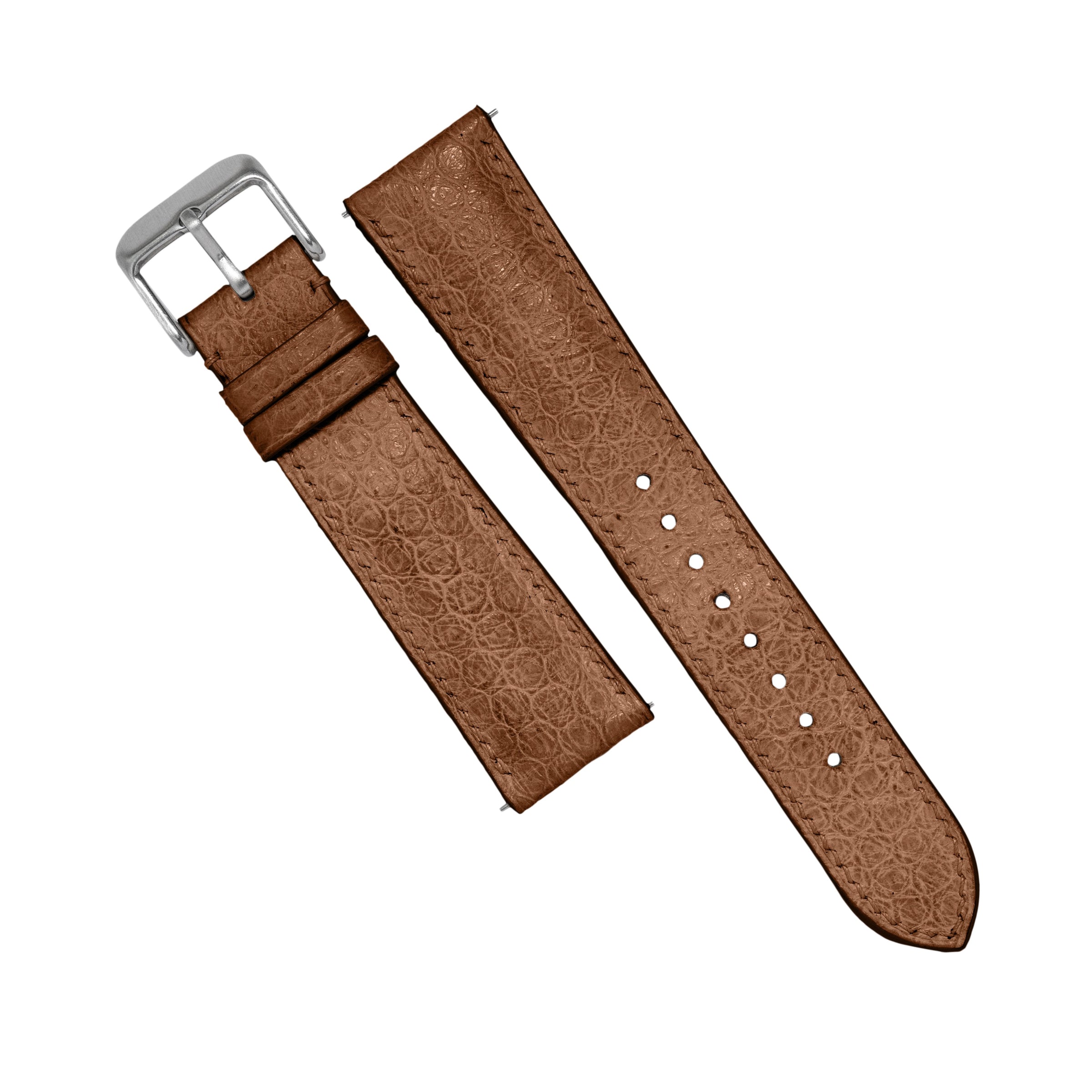 MTO Sea Snake Leather Strap in Brown