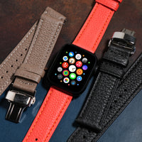 Classic Togo Leather Strap in Orange (Apple Watch)