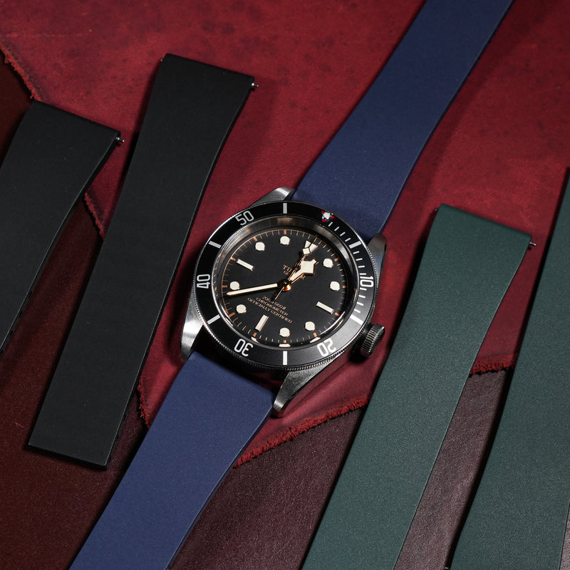 CTS Classic FKM Rubber Strap in Navy