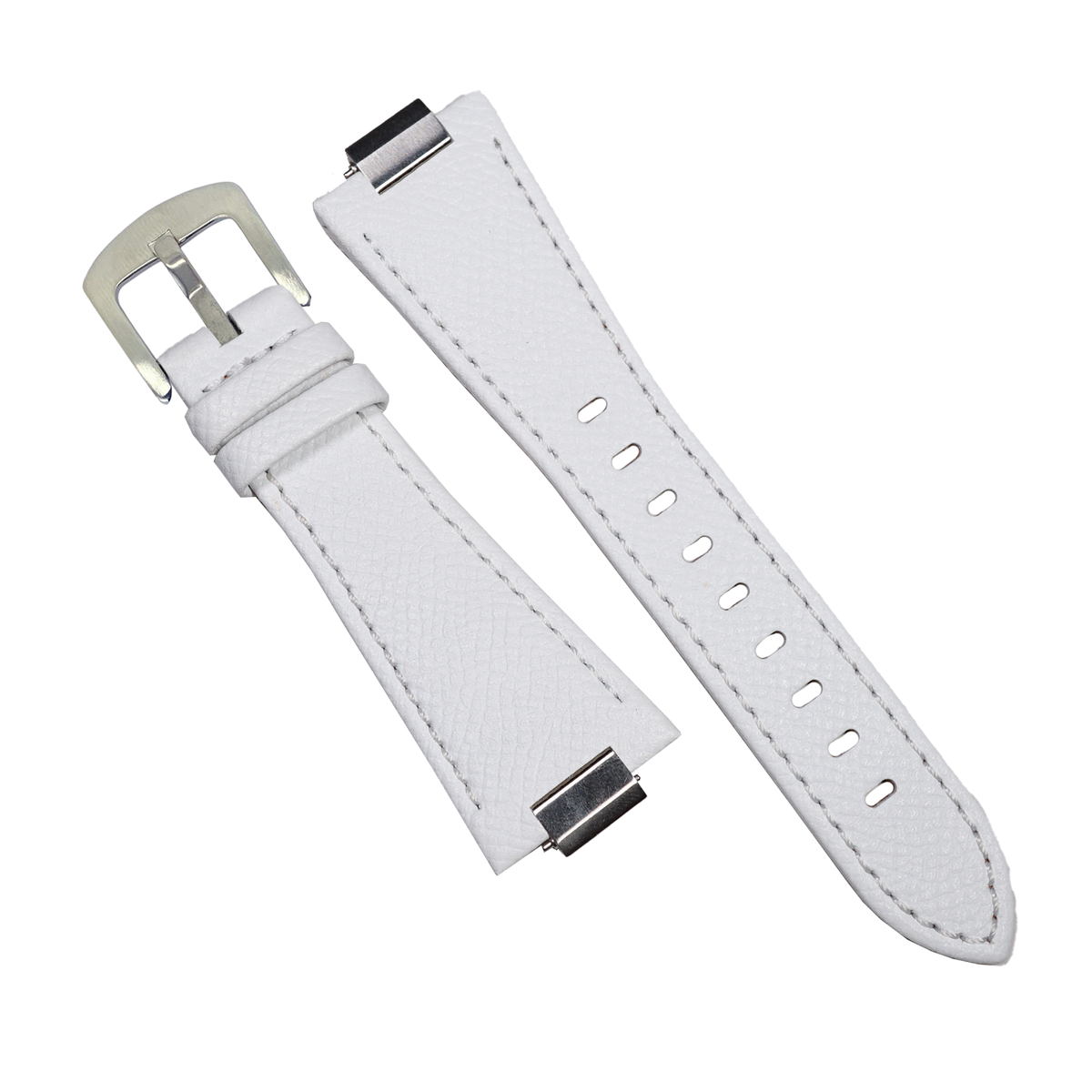 Dress Epsom Leather Strap in White (Tissot PRX 40mm) - Nomad Watch Works MY