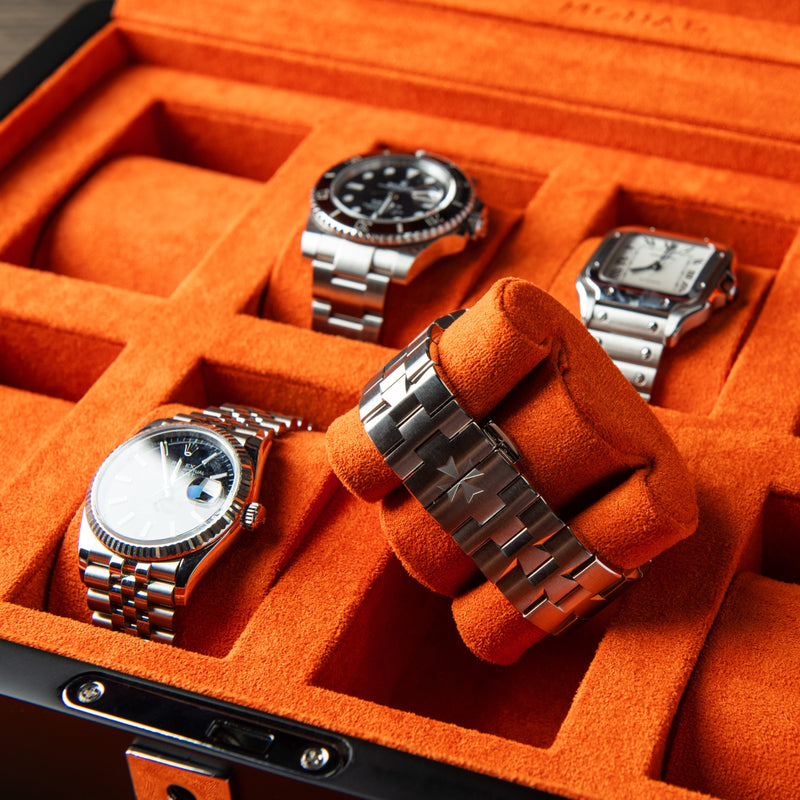 Monad Legacy Black Watch Box in Orange (8 Slots)