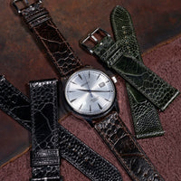Ostrich Leather Watch Strap in Brown - Nomad Watch Works MY