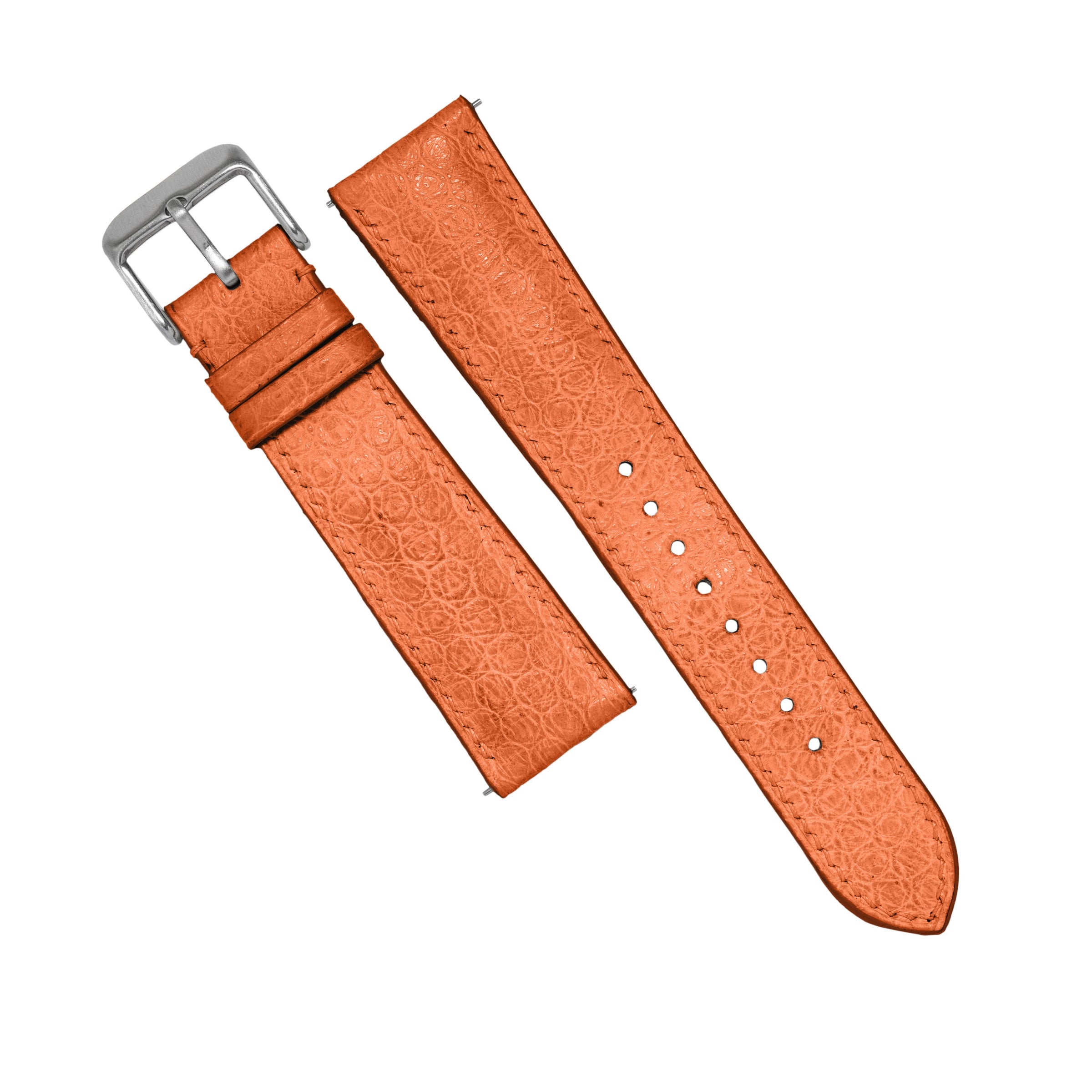 MTO Sea Snake Leather Strap in Orange