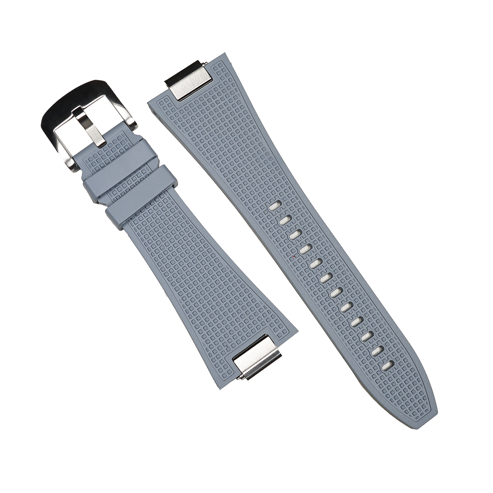 Waffle FKM Rubber Strap in Grey for Tissot PRX - Nomad Watch Works MY