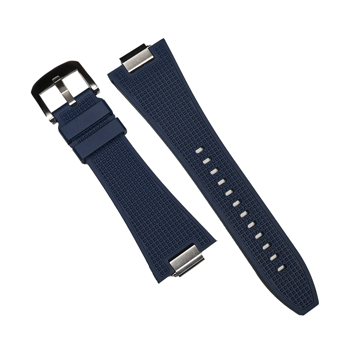 Waffle FKM Rubber Strap in Navy for Tissot PRX - Nomad Watch Works MY