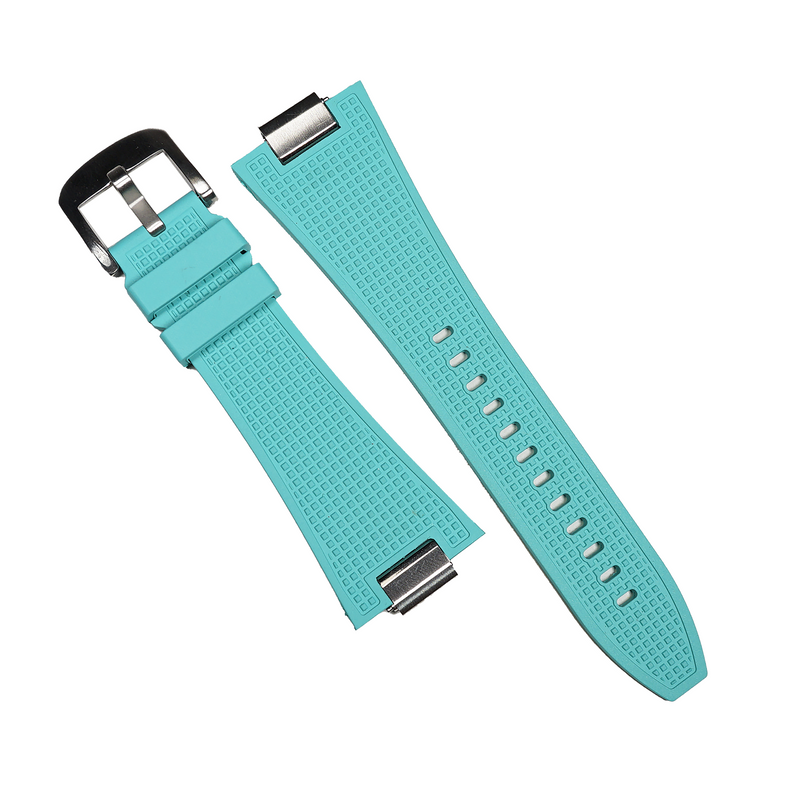 Waffle FKM Rubber Strap in Tiffany for Tissot PRX - Nomad Watch Works MY