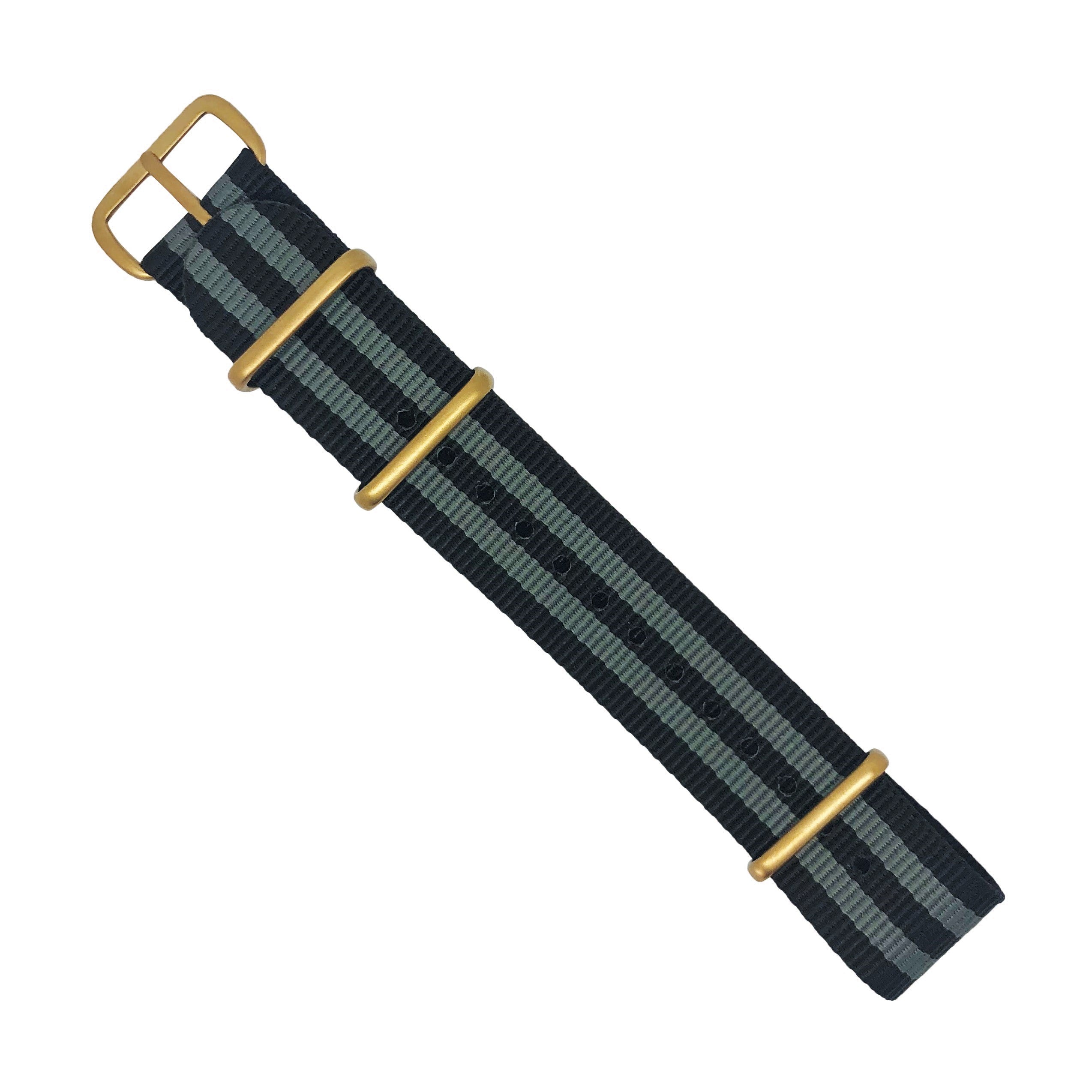 Nato strap with online bronze hardware