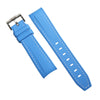 Retro Curved End Rubber Strap for Omega x Swatch Moonswatch in Blue - Nomad Watch Works MY