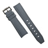 Retro Curved End Rubber Strap for Omega x Swatch Moonswatch in Grey - Nomad Watch Works MY