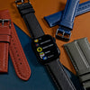 Apple Watch Premium Saffiano Leather Strap in Black (38, 40,41mm) - Nomad Watch Works MY