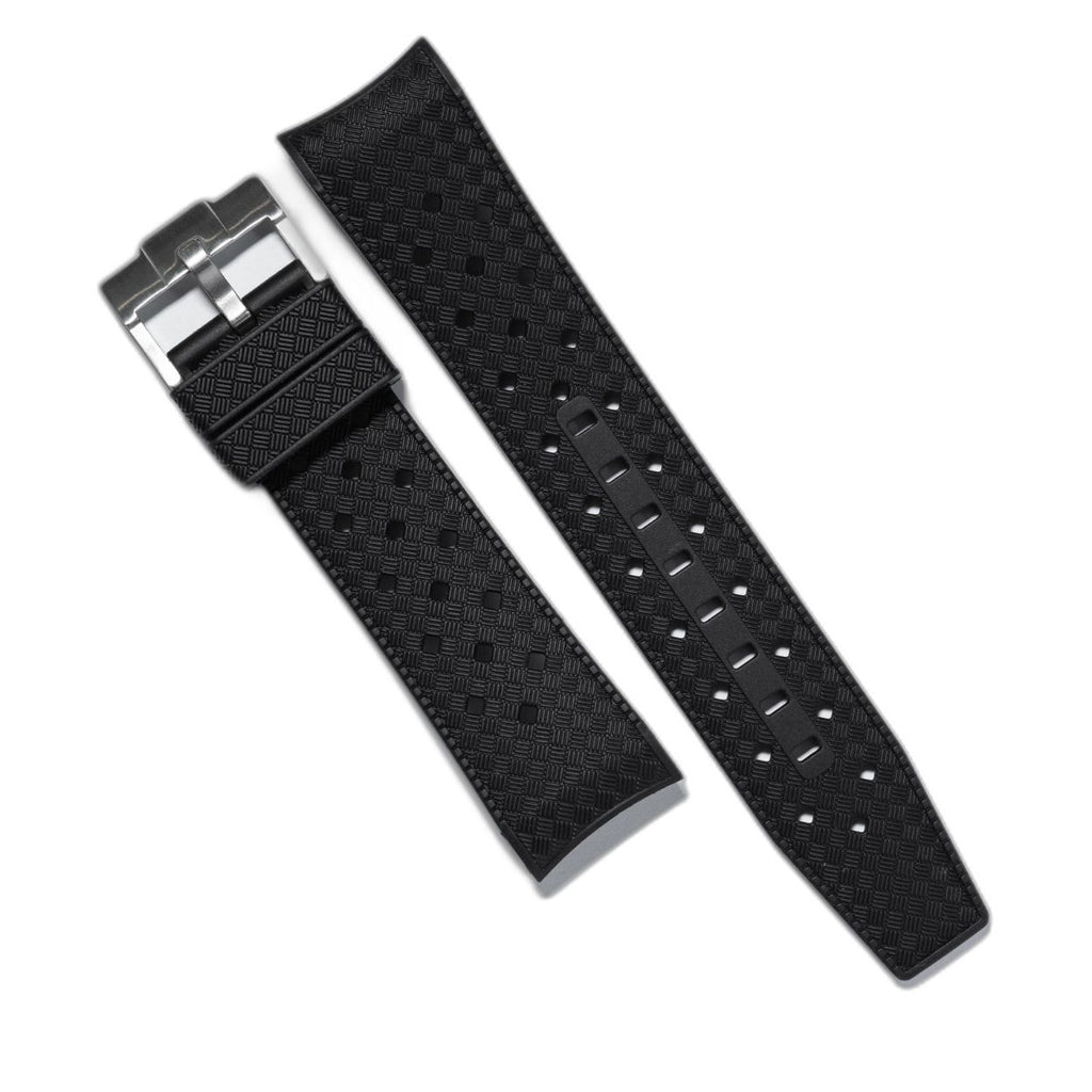 Tropic Curved End Rubber Strap for Blancpain x Swatch Scuba Fifty Fath ...