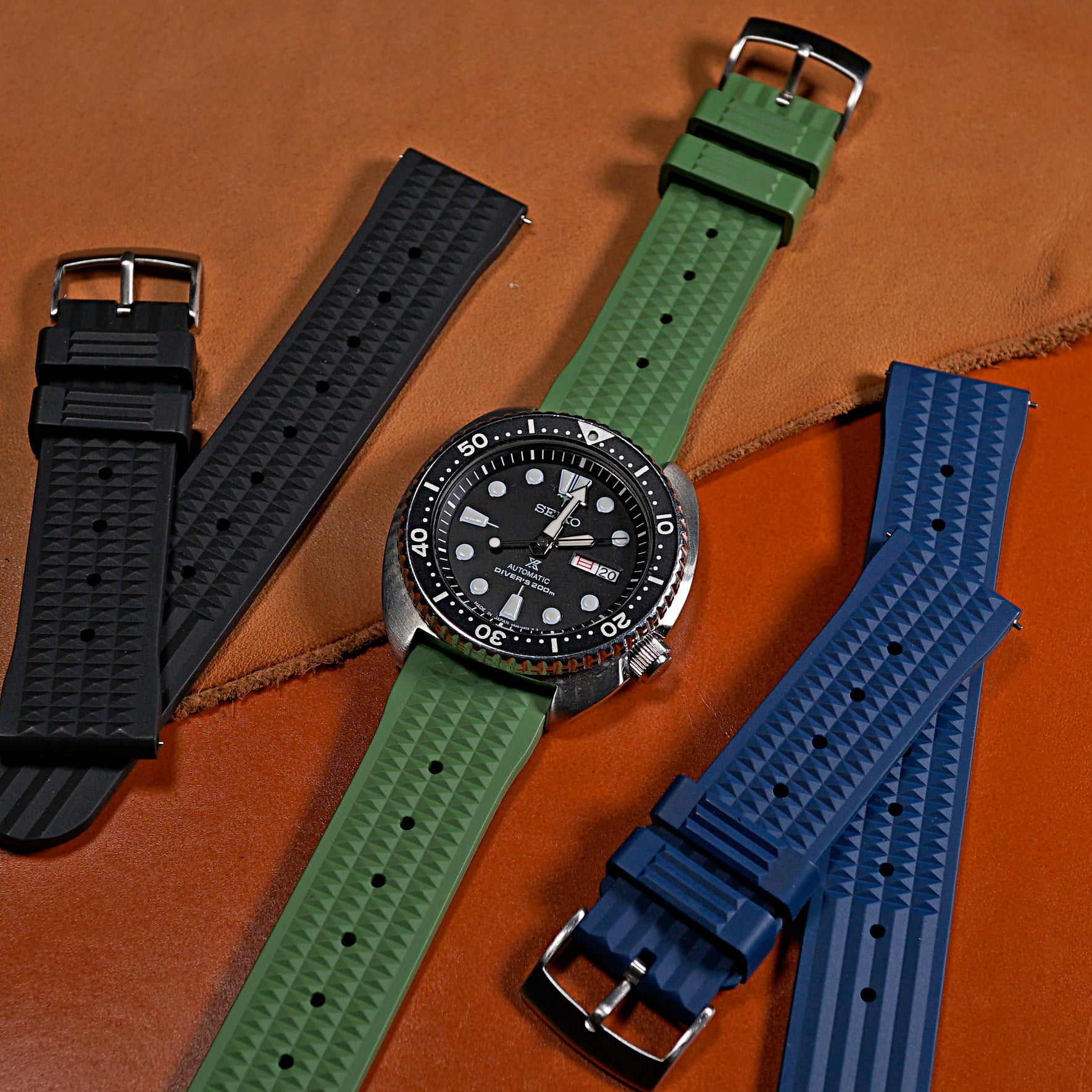 Seiko skx hotsell waffle strap