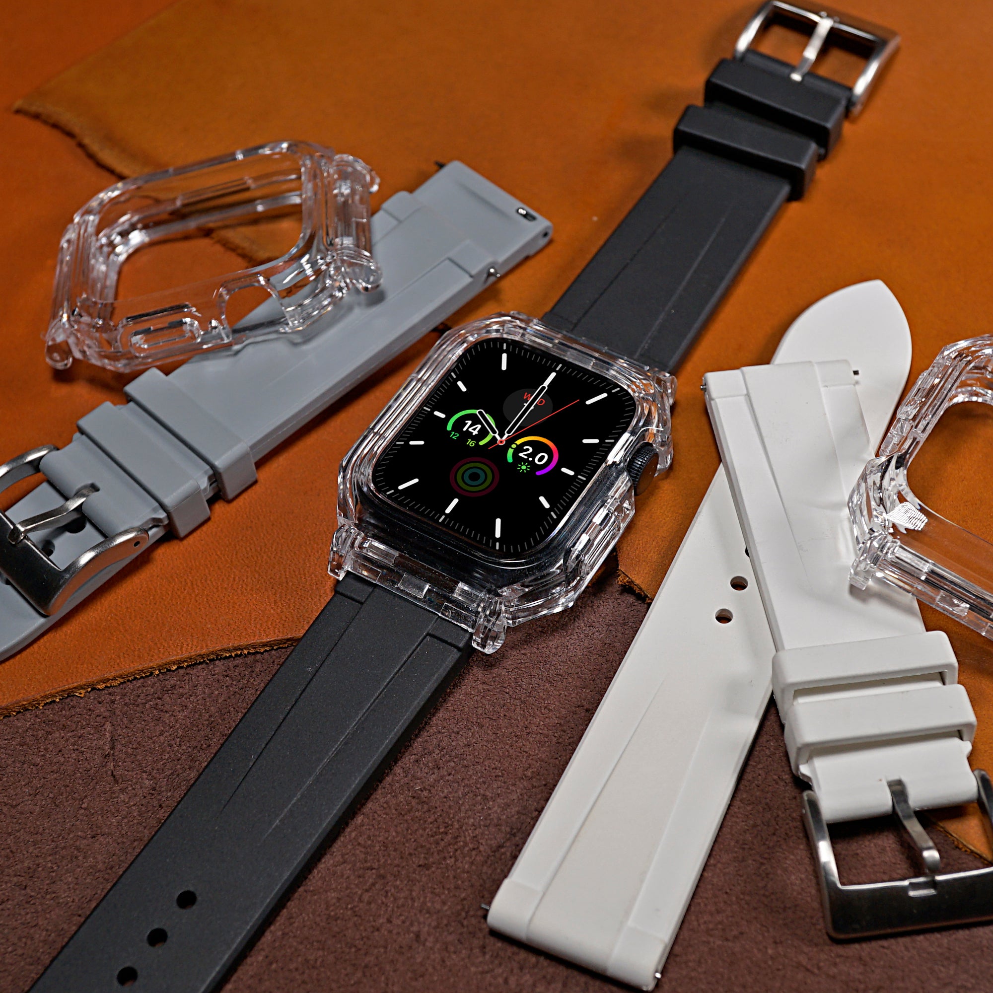 Apple Watch Rubber Mod Kit in Black - Nomad Watch Works MY