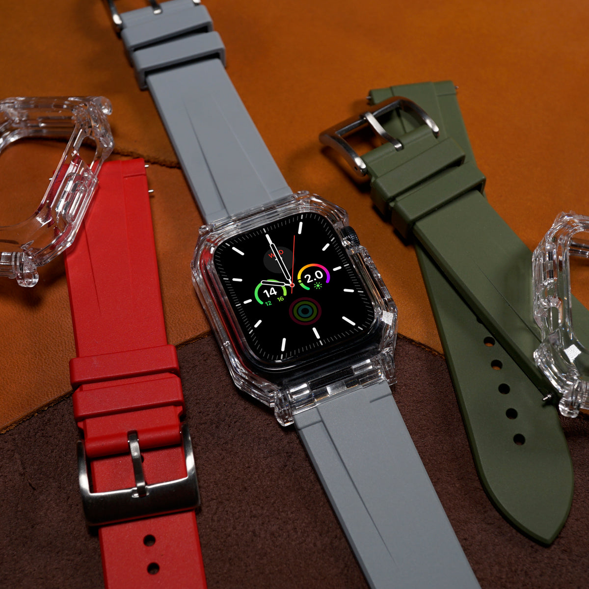 Apple Watch Rubber Mod Kit in Grey - Nomad Watch Works MY